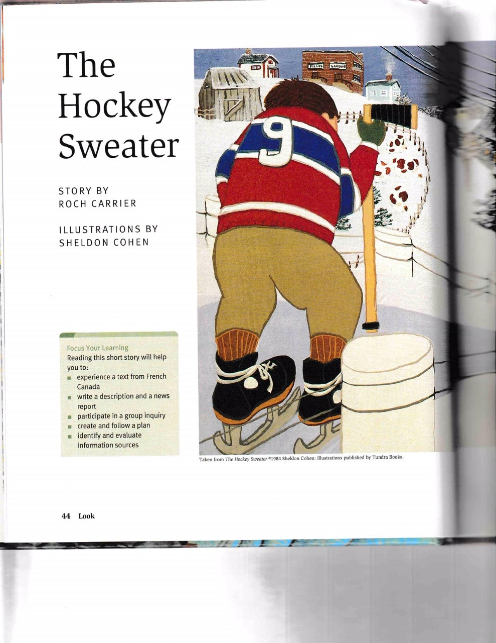 the hockey sweater author